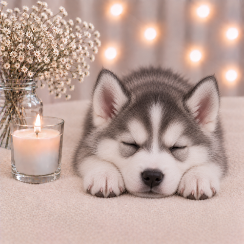 Grey & White Husky